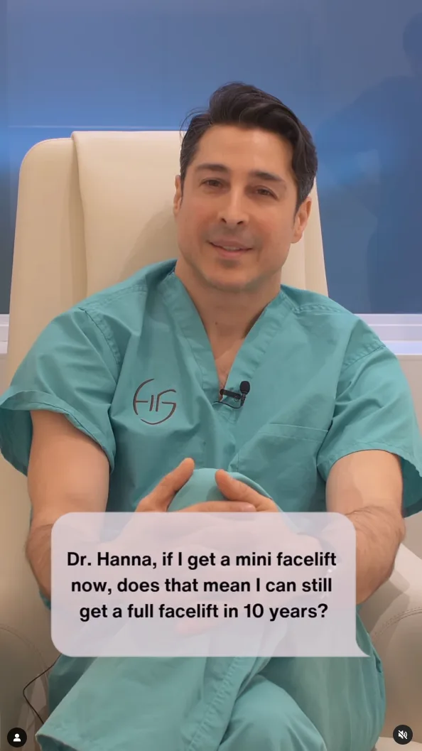 Dr Hanna Facelift Talk on Instagram